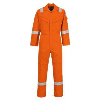BizFlame Mens Aberdeen Flame Resistant Antistatic Coverall Orange XS 32"