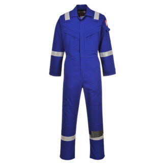 BizFlame Mens Aberdeen Flame Resistant Antistatic Coverall Royal Blue XS 32"