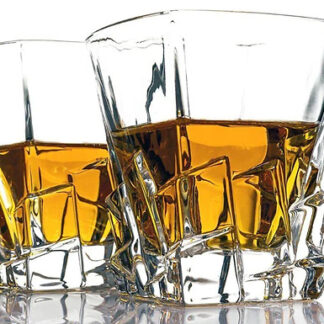 2x Iceberg Design Whiskey Cocktail Glasses