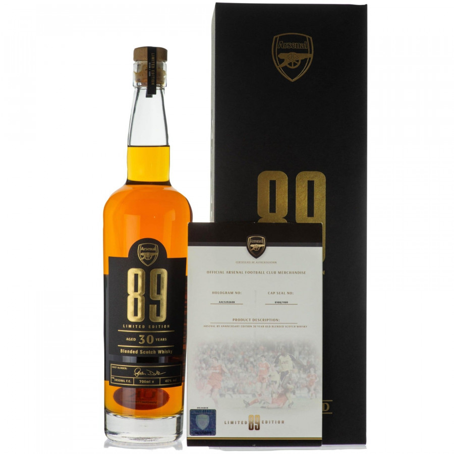 ARSENAL 89 - ANNIVERSARY EDITION 30 YEAR OLD WHISKY - ARSENAL 89 - ANNIVERSARY EDITION 30 YEAR OLD WHISKY