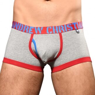 Andrew Christian Almost Naked Fly Tagless Trunks - Heather Grey