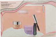 Clinique Eyes On The Fly Gift Set 3.5ml High Impact Mascara + 15ml Take The Day Off Cleansing Balm + 15ml All About Eyes Eye Cream + Pouch