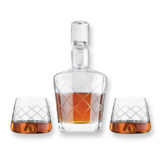 Crystal Whisky Decanter Set With Classic Yarai Pattern