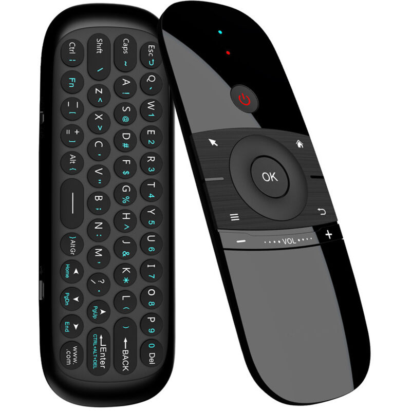 Cyslmuk - 2.4GHz Air Mouse Remote Control with Keyboard, Built-in Gyro Sensors Rechargeable Wireless Air Fly Mouse Remote Control for Android tv Box,