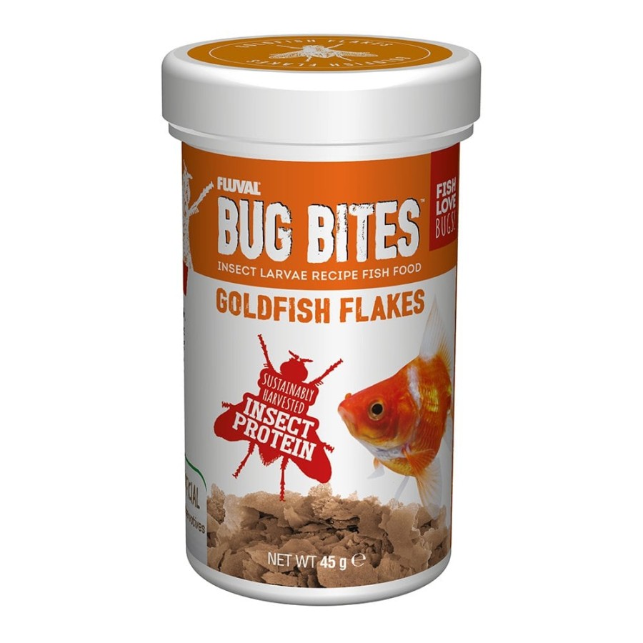 Fluval Bug Bites Goldfish Flakes 3 Sizes - 45g