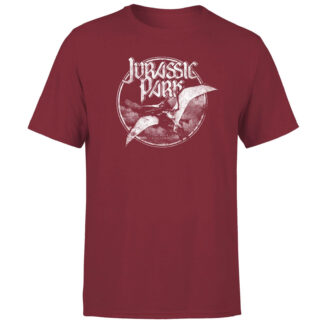 Jurassic Park Flying Threat Men's T-Shirt - Burgundy - S