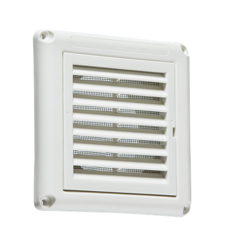 KnightsBridge 100mm/4 inch Extractor Fan Grille with Fly Screen - White