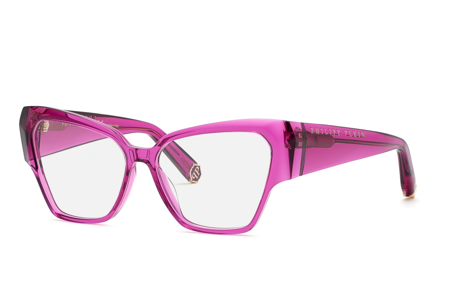 Philipp Plein Woman VPP100 PLEIN FLYING BUTTERFLY 01F5 Vista frames Acetate Cyclamen Butterfly