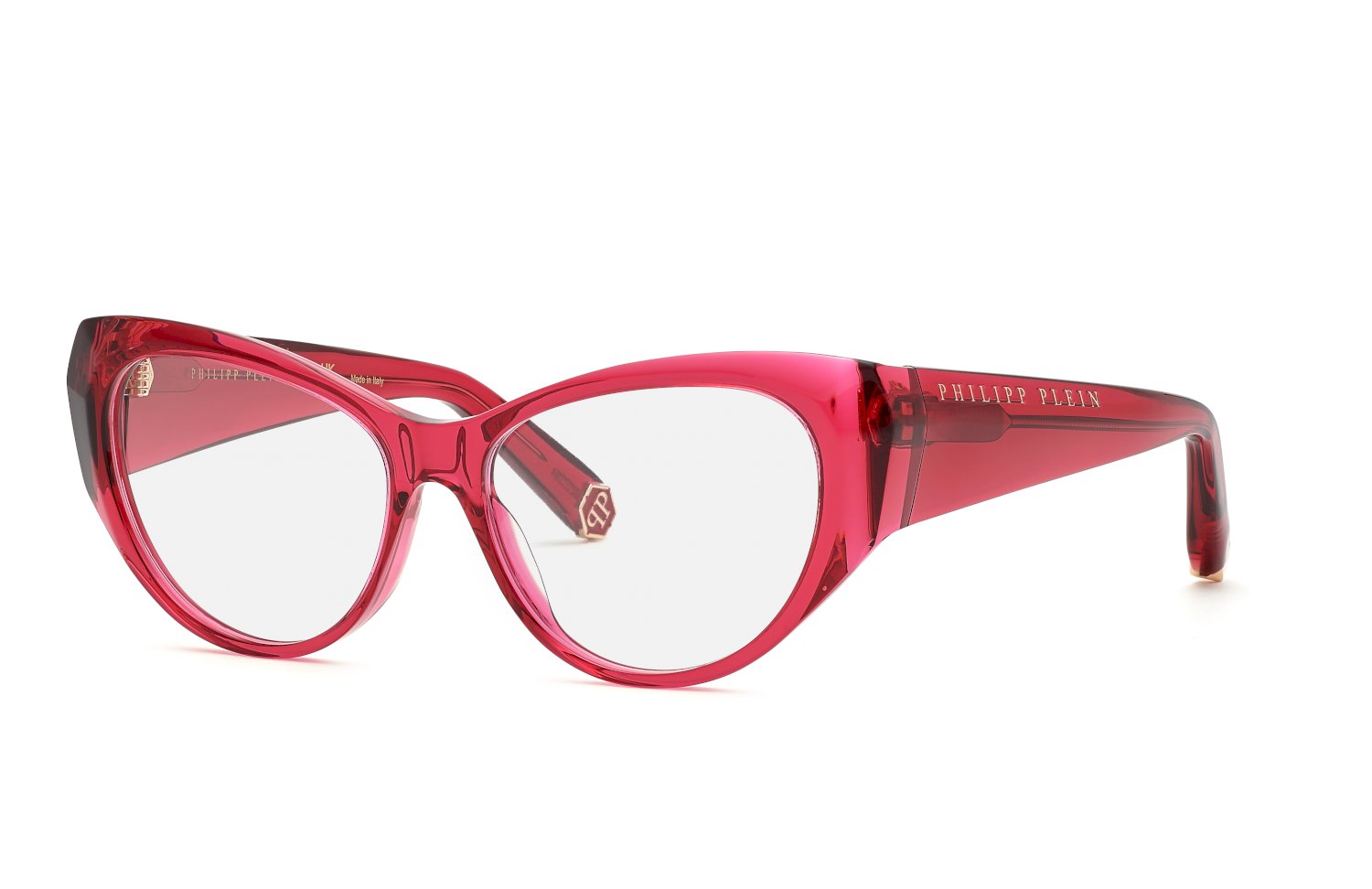 Philipp Plein Woman VPP101 PLEIN FLYING BUTTERFLY 0AGN Vista frames Acetate Red Butterfly