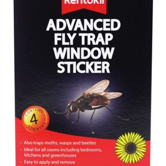 Rentokil Advanced Fly Trap WIndow Sticker, 4 Pack