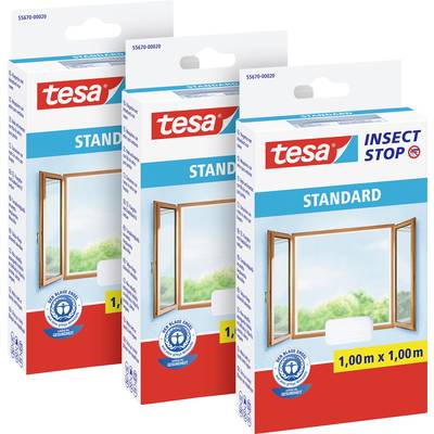 tesa STANDARD 55670-00500-00 Fly screen (W x H) 1000 mm x 1000 mm White 3 pc(s)