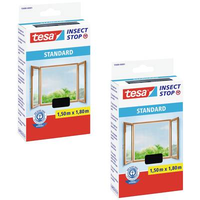 tesa STANDARD 55680-00500-04 Fly screen (W x H) 150 cm x 180 cm White 2 pc(s)