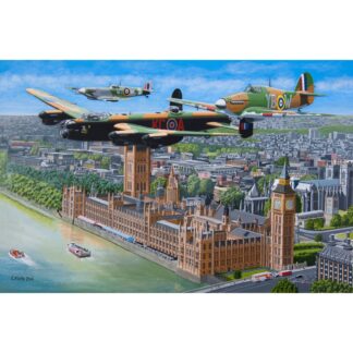 The House of Puzzles Big 500-Piece Jigsaw Puzzle - Fly Past, none