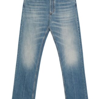 ALEXANDER MCQUEEN WASHED STRAIGHT LEG JEANS Size: 48, colour: BLUE