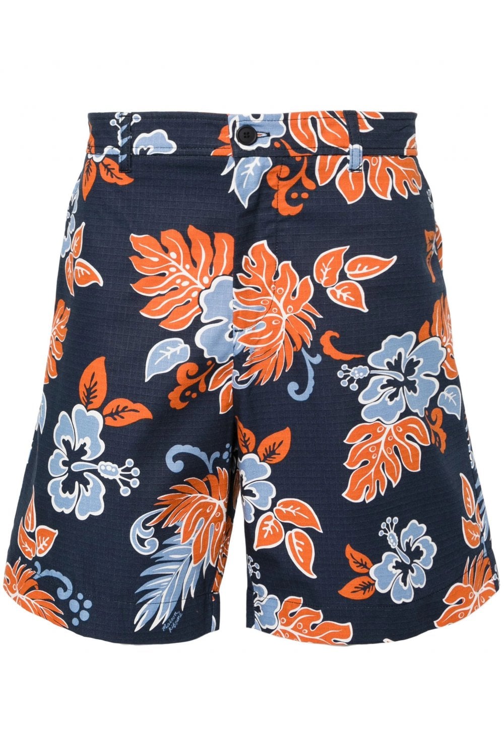 MAISON KITSUNE PARIS FLORAL RESORT SHORTS Size: 48, colour: NAVY