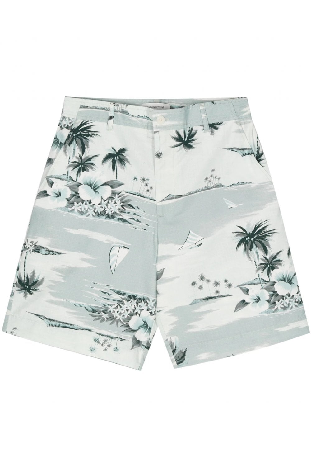 MAISON KITSUNE PARIS RESORT SHORTS Size: 48, colour: GREEN