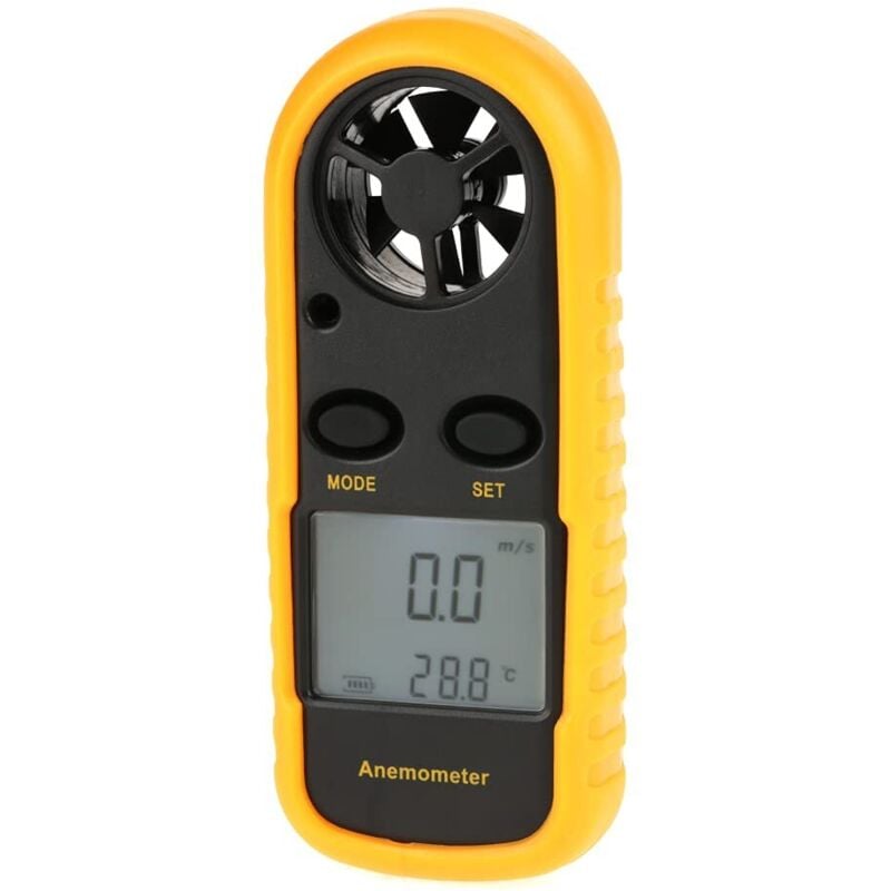 Tinor - Handheld Digital Anemometer with lcd Display Wind Speed Gauge with Digital Thermometer Air Velocity and Wind Speed Meter Measuring Tool for