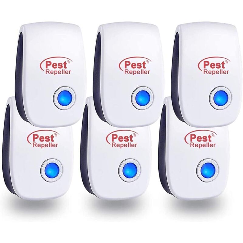 Tinor - Ultrasonic Insect Repellent 6 Pack, Electronic Insect Repellent Indoor, for Mosquitoes/Cockroaches/Mice/Spiders/Flies npterbl