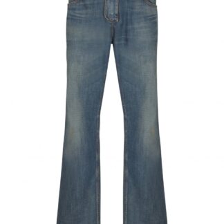 BALMAIN LOW WAIST DENIM JEANS Size: 36, colour: BLUE