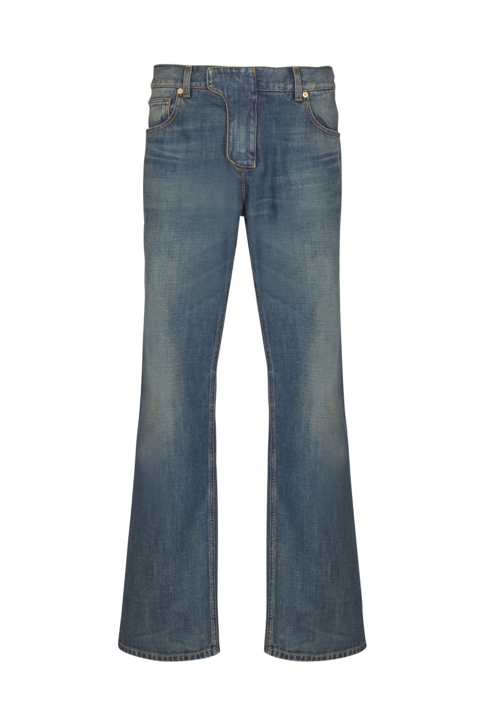 BALMAIN LOW WAIST DENIM JEANS Size: 36, colour: BLUE