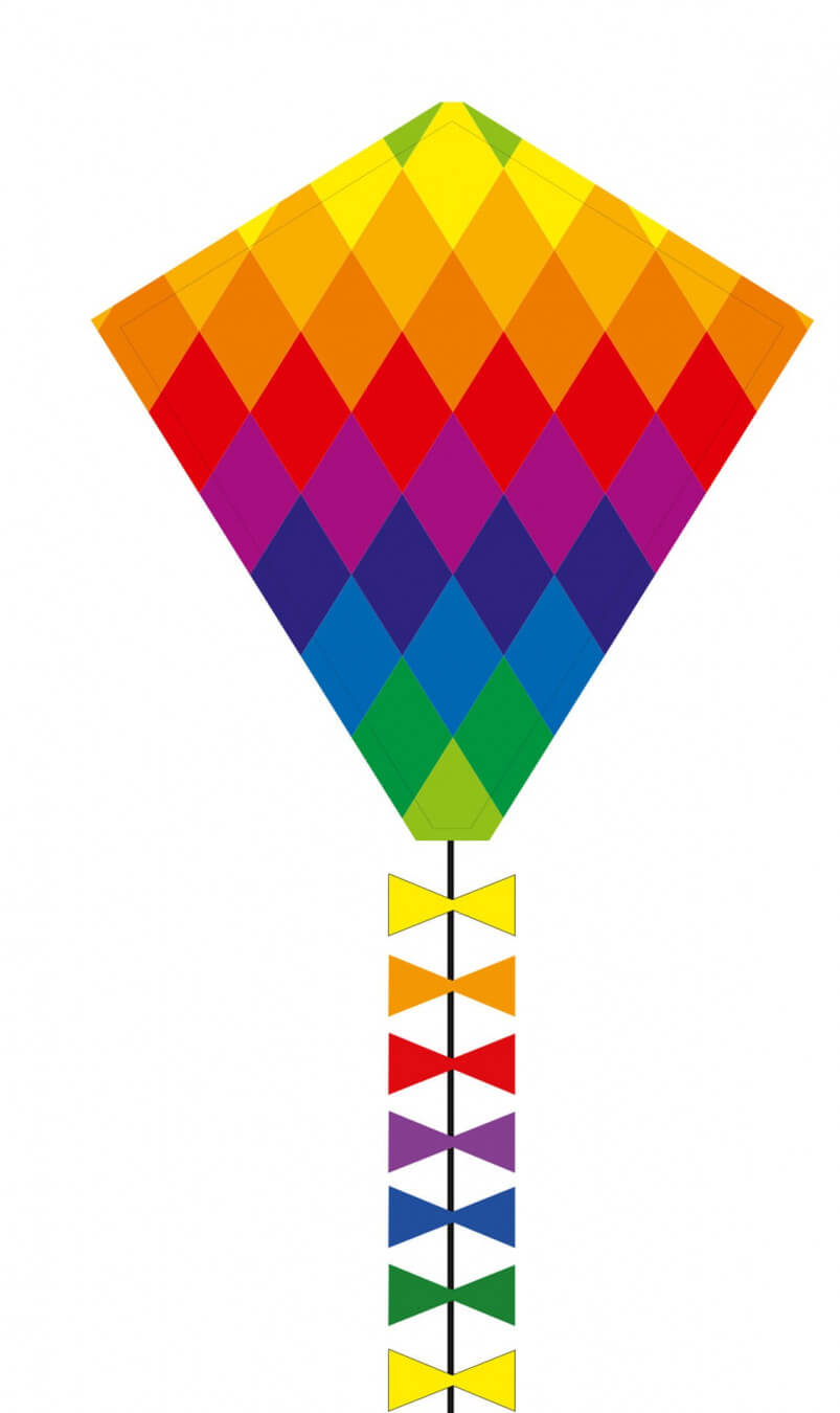 Eddy Rainbow Patchwork Kite 50 cm