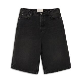 AMI PARIS OVER FIT DENIM SHORTS Size: 36, colour: BLACK