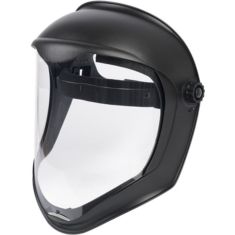 Face helmet with visor cover, anti-fog safety cut, protects against falls, double headband mask