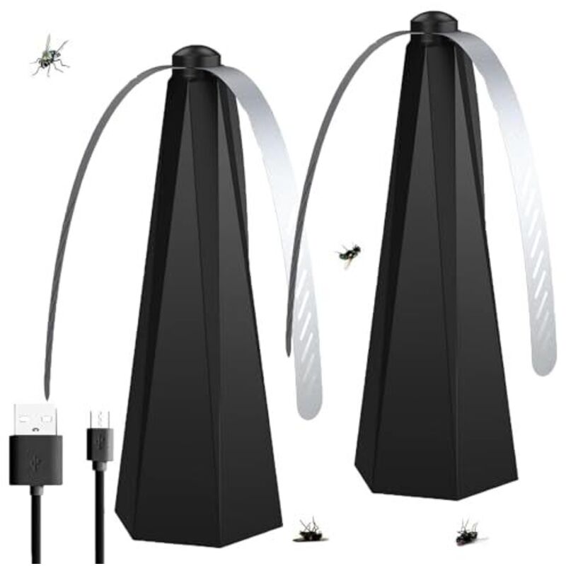 Odipie - Fly usb rechargeable, fly repellent, fly repellent outdoor, fly duster for the table or for hanging, table fan against flies, for camping or
