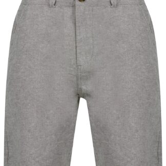 Shorts Hertzel Tailored Fit Premium Linen Cotton Blend Chino Shorts in Grey - Nines Collection / XL - Tokyo Laundry