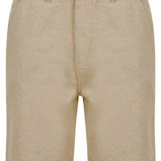 Shorts Hertzel Tailored Fit Premium Linen Cotton Blend Chino Shorts in Nomad Sand - Nines Collection / L - Tokyo Laundry