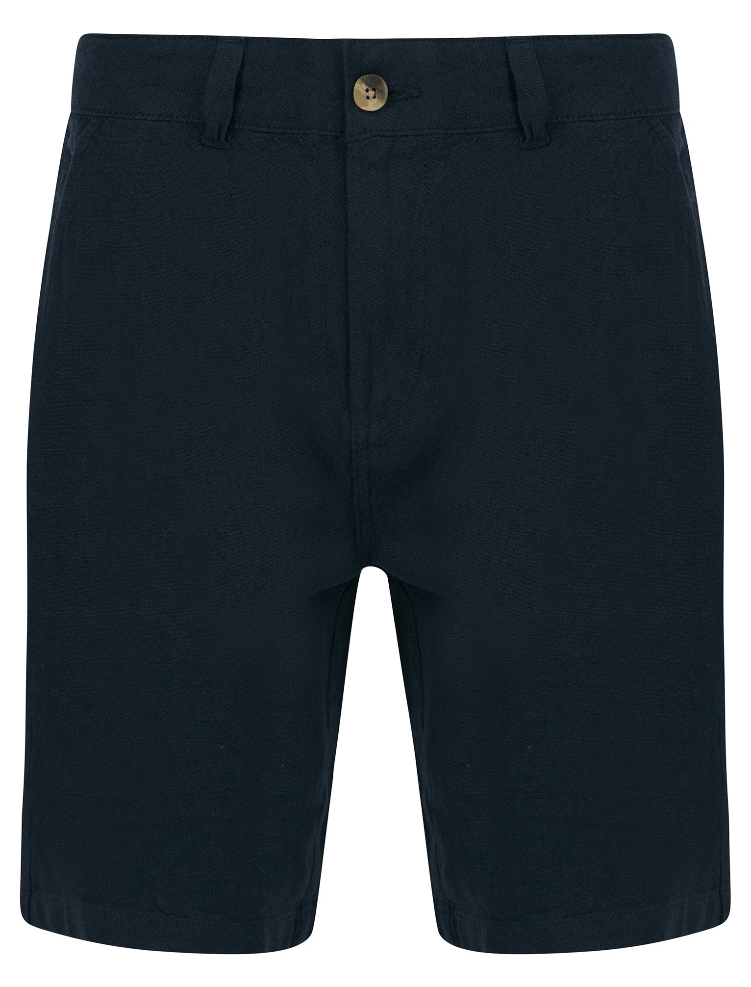 Shorts Hertzel Tailored Fit Premium Linen Cotton Blend Chino Shorts in Sky Captain Navy - Nines Collection / S - Tokyo Laundry