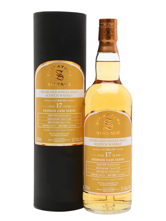 Clynelish 2008 / 17 Year Old / Bourbon Cask / Signatory for The Whisky Exchange Highland Whisky