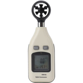 Digital anemometer with LCD screen, wind speed and temperature gauge, portable measuring tool for sailing, surfing, shooting, drones, etc.
