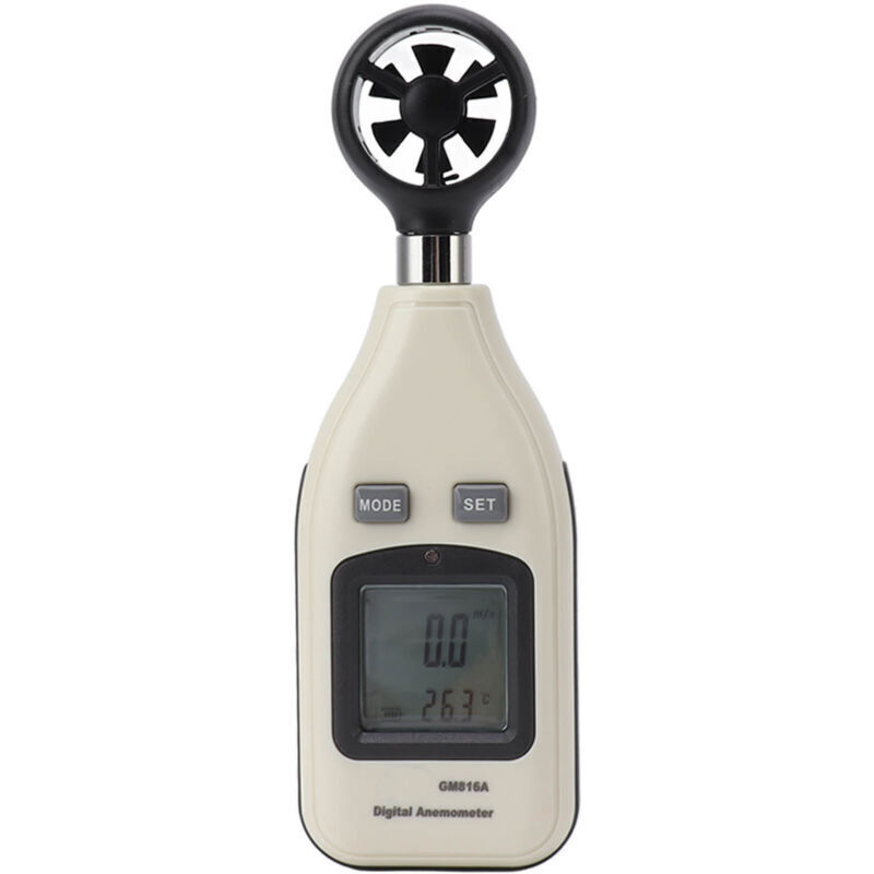 Digital anemometer with LCD screen, wind speed and temperature gauge, portable measuring tool for sailing, surfing, shooting, drones, etc.