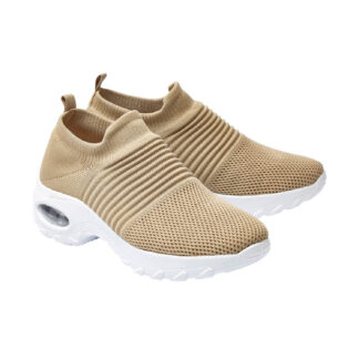 Ladies Memory Foam Trainers Size 7 Sand
