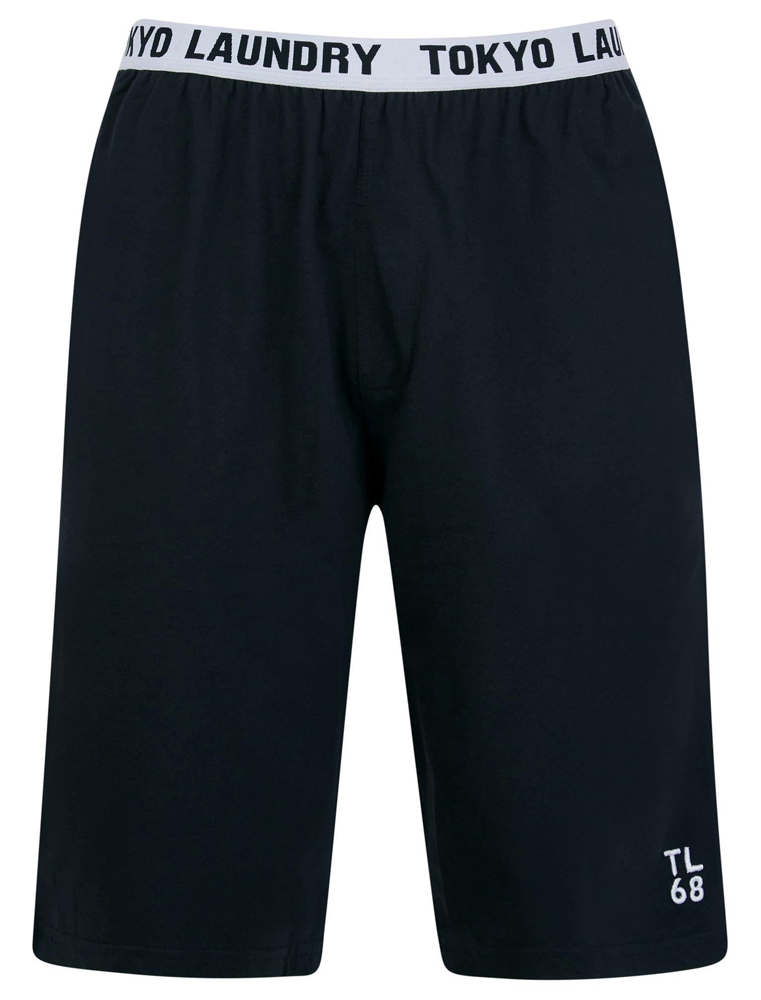 Loungewear Emre Cotton Jersey Lounge Shorts with Elastic Waist in Jet Black / XL - Tokyo Laundry