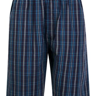 Loungewear Medi Yarn Dyed Check Cotton Elastic Wasit Lounge Shorts in Copen Blue / L - Tokyo Laundry