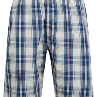 Loungewear Medi Yarn Dyed Check Cotton Elastic Wasit Lounge Shorts in Skipper Blue / M - Tokyo Laundry
